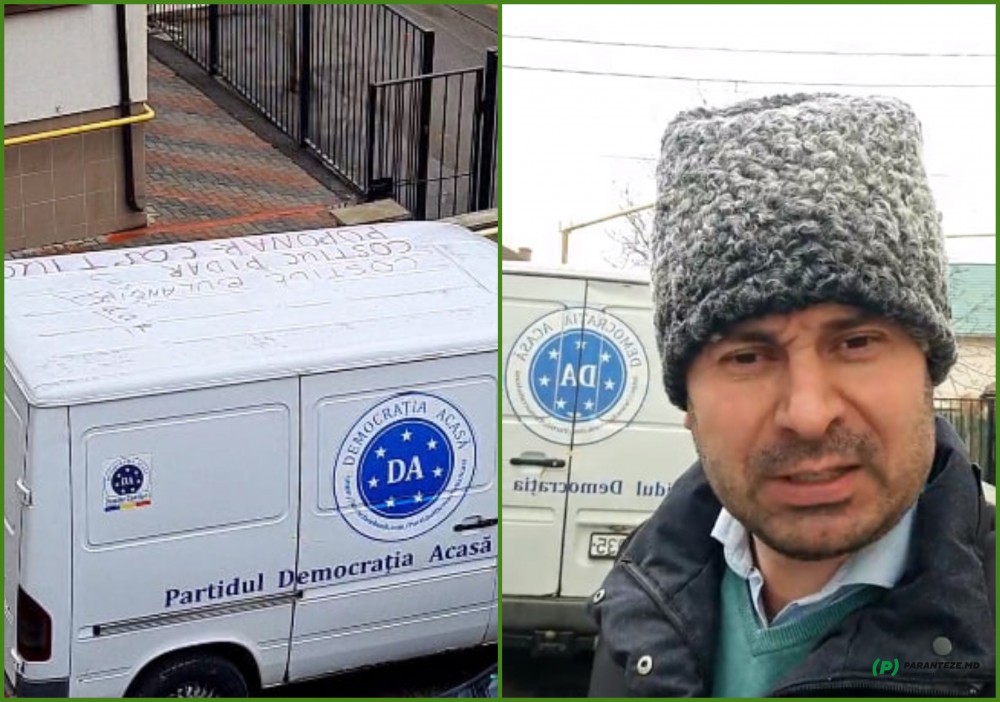 VIDEO +18 // Microbuzul lui Vasile Costiuc a fost vandalizat: Intimidat și hărțuit acasă